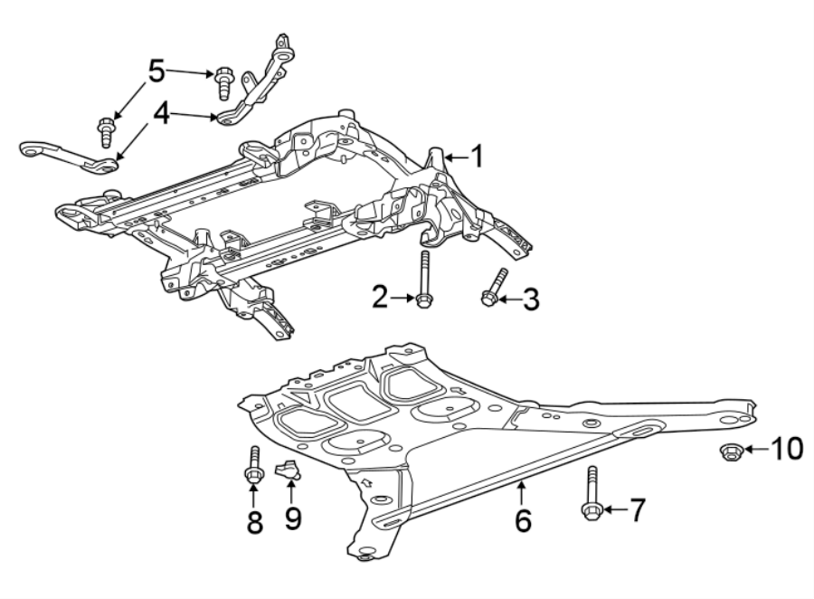 Diagram FRONT SUSPENSION. SUSPENSION MOUNTING. for your 2024 Chevrolet Suburban    