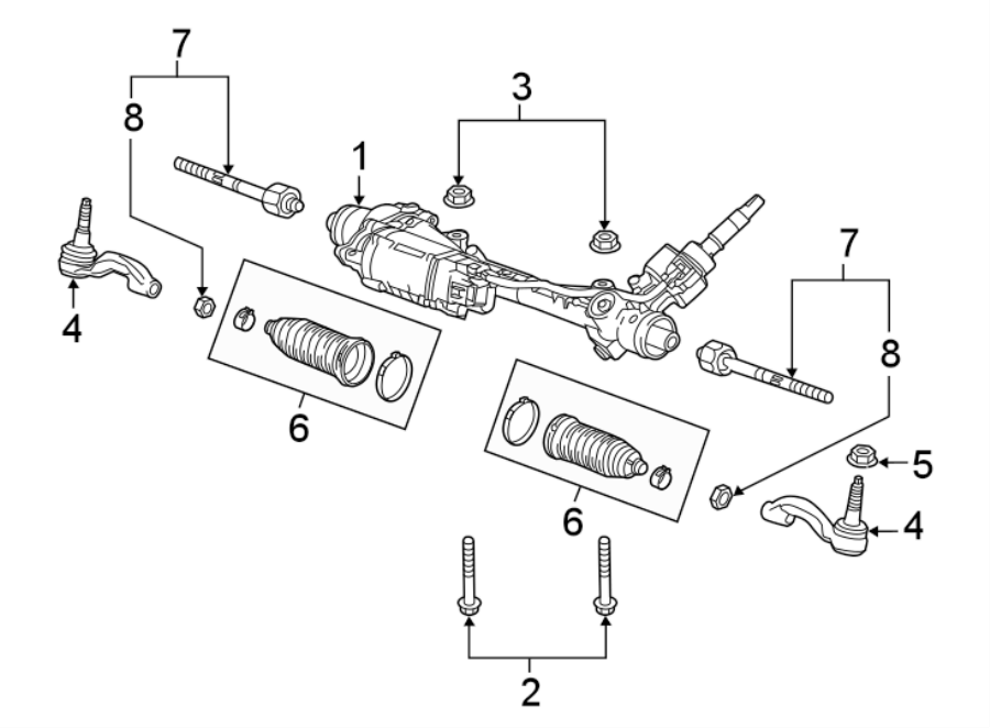 Diagram STEERING GEAR & LINKAGE. for your 2018 GMC Sierra 2500 HD 6.0L Vortec V8 FLEX A/T 4WD SLE Extended Cab Pickup 