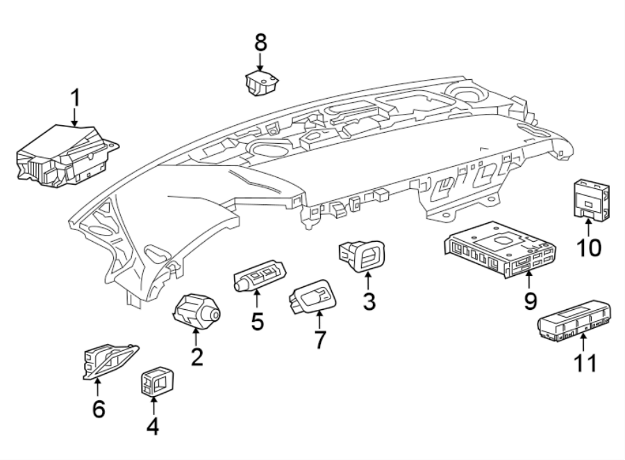 Diagram INSTRUMENT PANEL. CLUSTER & SWITCHES. for your 2016 Chevrolet Spark 1.4L Ecotec CVT LS Hatchback 