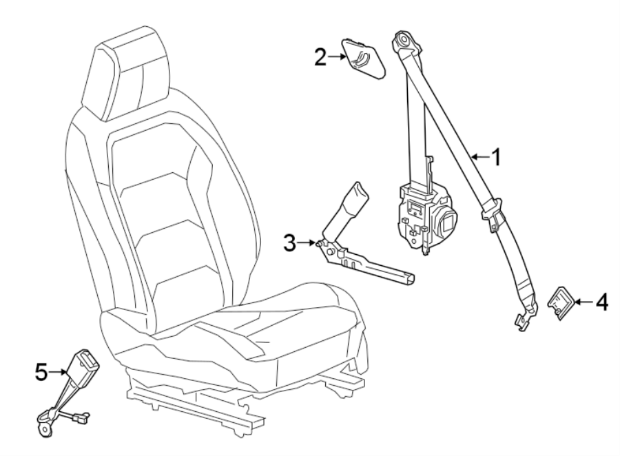 RESTRAINT SYSTEMS. FRONT SEAT BELTS. Diagram