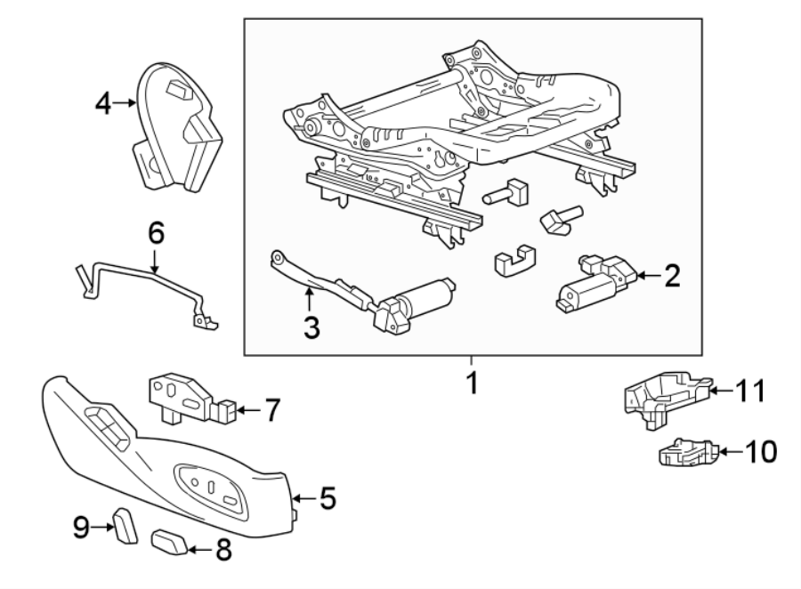 Diagram SEATS & TRACKS. TRACKS & COMPONENTS. for your Buick Century  