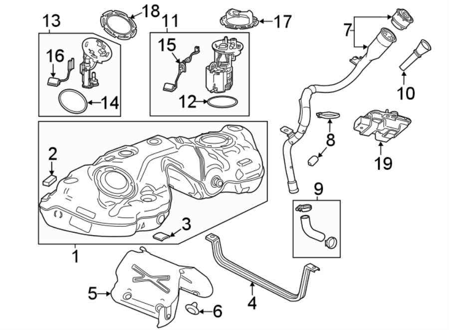 Diagram FUEL SYSTEM COMPONENTS. for your 1991 Buick Century   