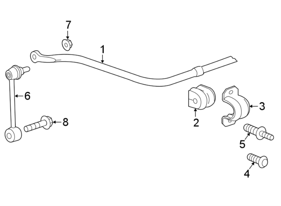 Diagram REAR SUSPENSION. STABILIZER BAR & COMPONENTS. for your 2020 Chevrolet Camaro 6.2L V8 A/T ZL1 Convertible 