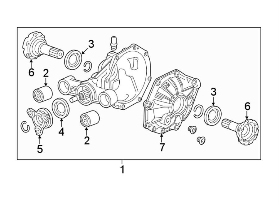 Diagram REAR SUSPENSION. AXLE & DIFFERENTIAL. for your 2004 GMC Sierra 2500 HD 6.6L Duramax V8 DIESEL M/T 4WD SLT Crew Cab Pickup 