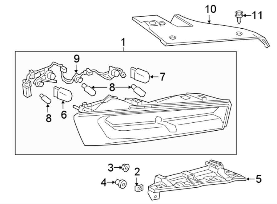 Diagram REAR LAMPS. TAIL LAMPS. for your Cadillac ATS  