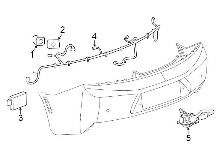 Diagram Rear bumper. Side loading door. Electrical components. for your 2013 Chevrolet Suburban 2500   