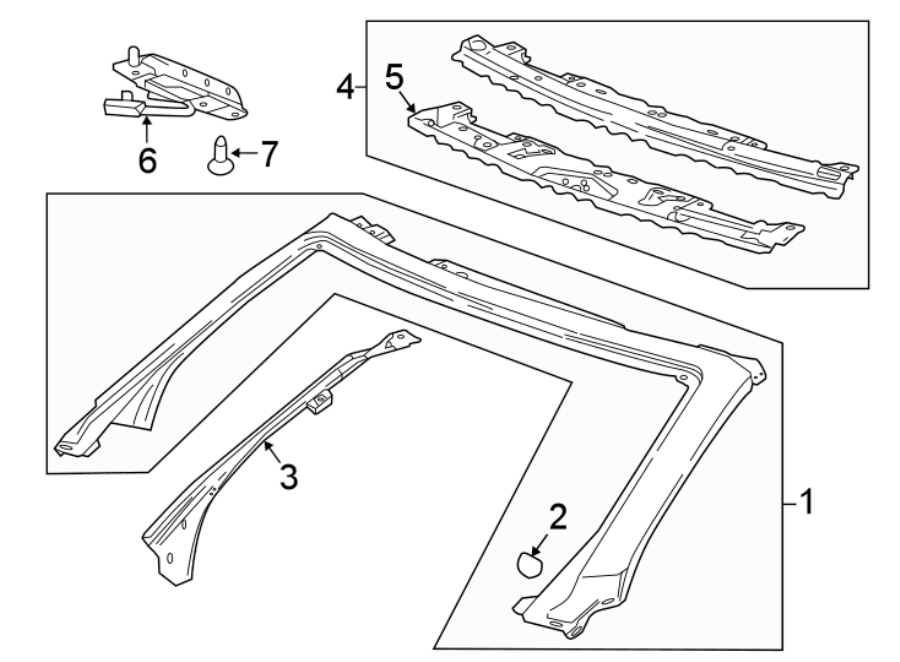 7ROOF. WINDSHIELD HEADER & COMPONENTS.https://images.simplepart.com/images/parts/motor/fullsize/CD16670.png