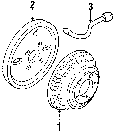 Diagram REAR SUSPENSION. BRAKE COMPONENTS. for your 1987 Chevrolet Camaro   