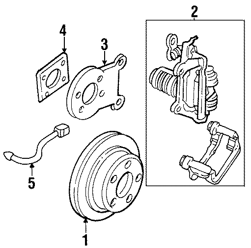 Diagram REAR SUSPENSION. BRAKE COMPONENTS. for your 1987 Chevrolet Camaro 5.0L Chevrolet V8 A/T Sport Coupe 