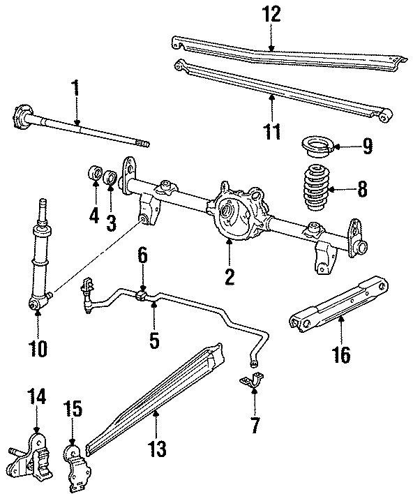 REAR SUSPENSION. SUSPENSION COMPONENTS. Diagram