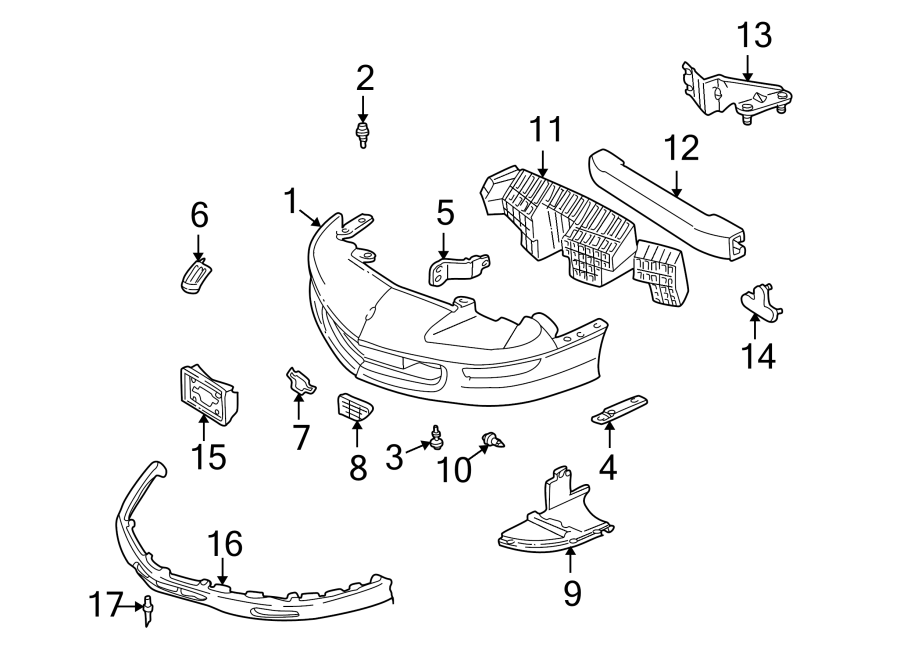 Diagram Front bumper. Front lamps. Bumper & components. for your 2021 GMC Sierra 2500 HD 6.6L V8 A/T 4WD SLE Extended Cab Pickup Fleetside 