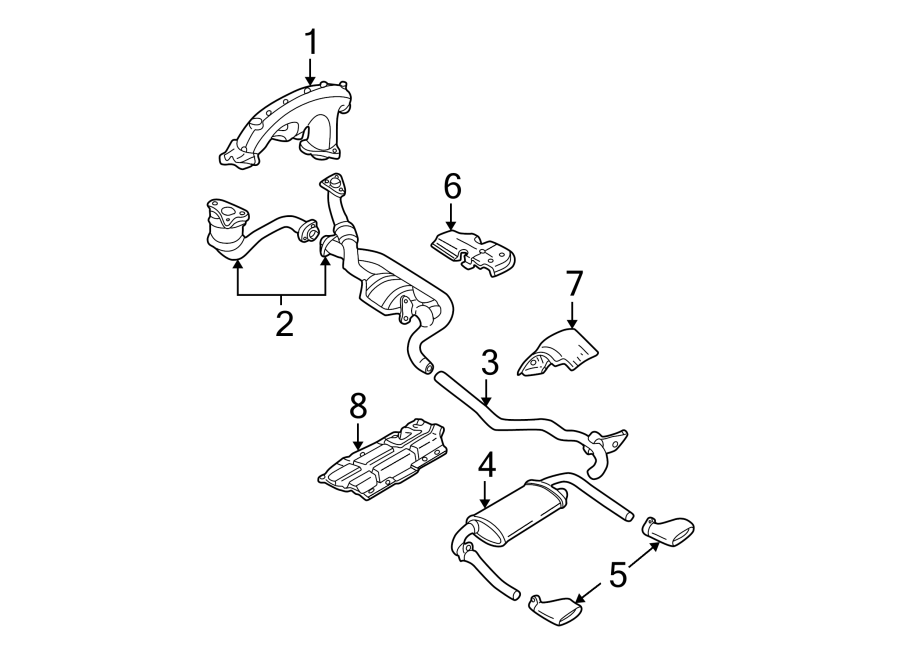 Diagram EXHAUST SYSTEM. EXHAUST COMPONENTS. for your 2013 Chevrolet Camaro   