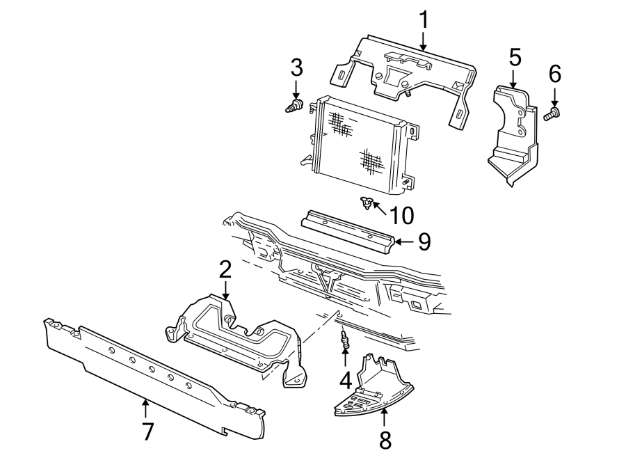 Diagram Air baffle. for your 2007 Chevrolet Trailblazer   