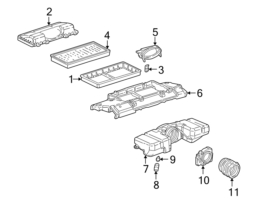 Diagram AIR INTAKE. for your 2016 Chevrolet Spark 1.4L Ecotec M/T LT Hatchback 