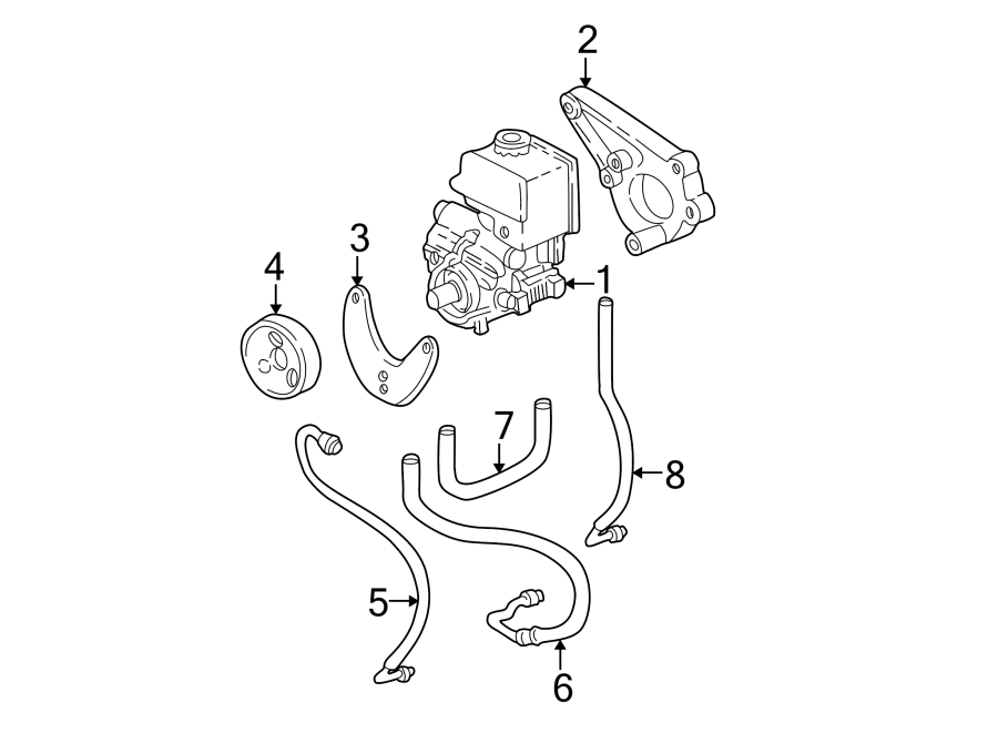 Diagram STEERING GEAR & LINKAGE. PUMP & HOSES. for your 1987 Chevrolet Celebrity Eurosport Sedan 2.8L Chevrolet V6 A/T 