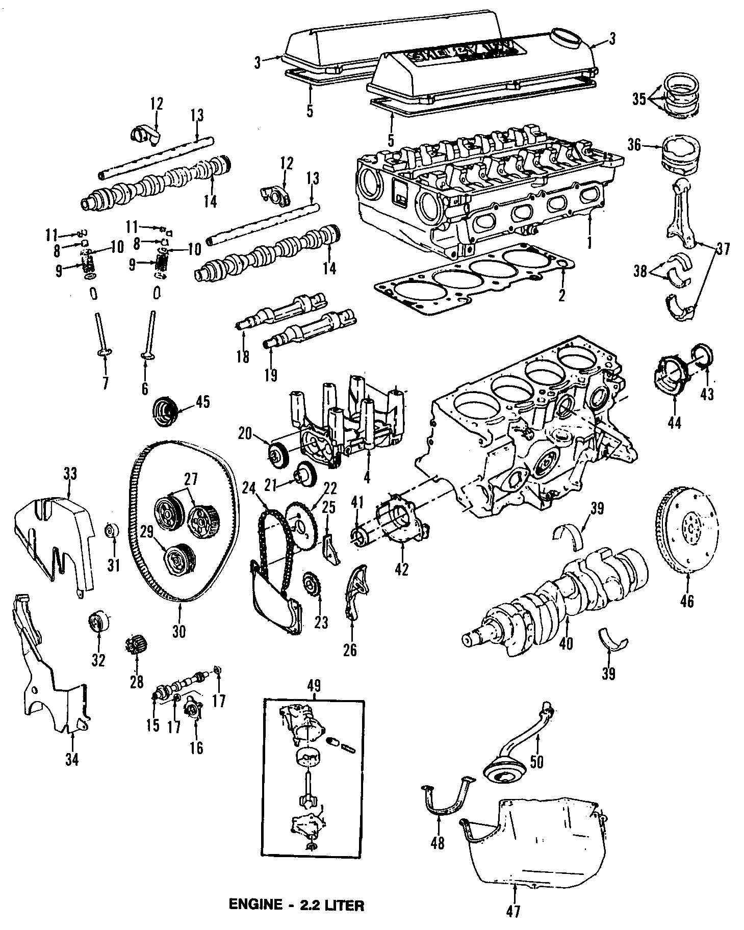 Diagram CAMSHAFT & TIMING. CRANKSHAFT & BEARINGS. CYLINDER HEAD & VALVES. LUBRICATION. MOUNTS. PISTONS. RINGS & BEARINGS. for your Dodge Neon  