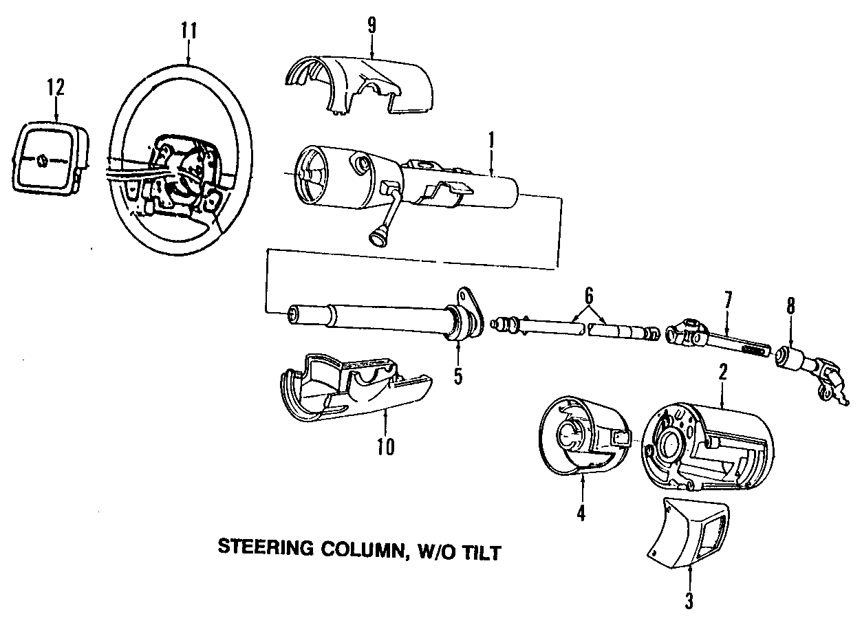 Diagram STEERING COLUMN. STEERING WHEEL. for your Chrysler