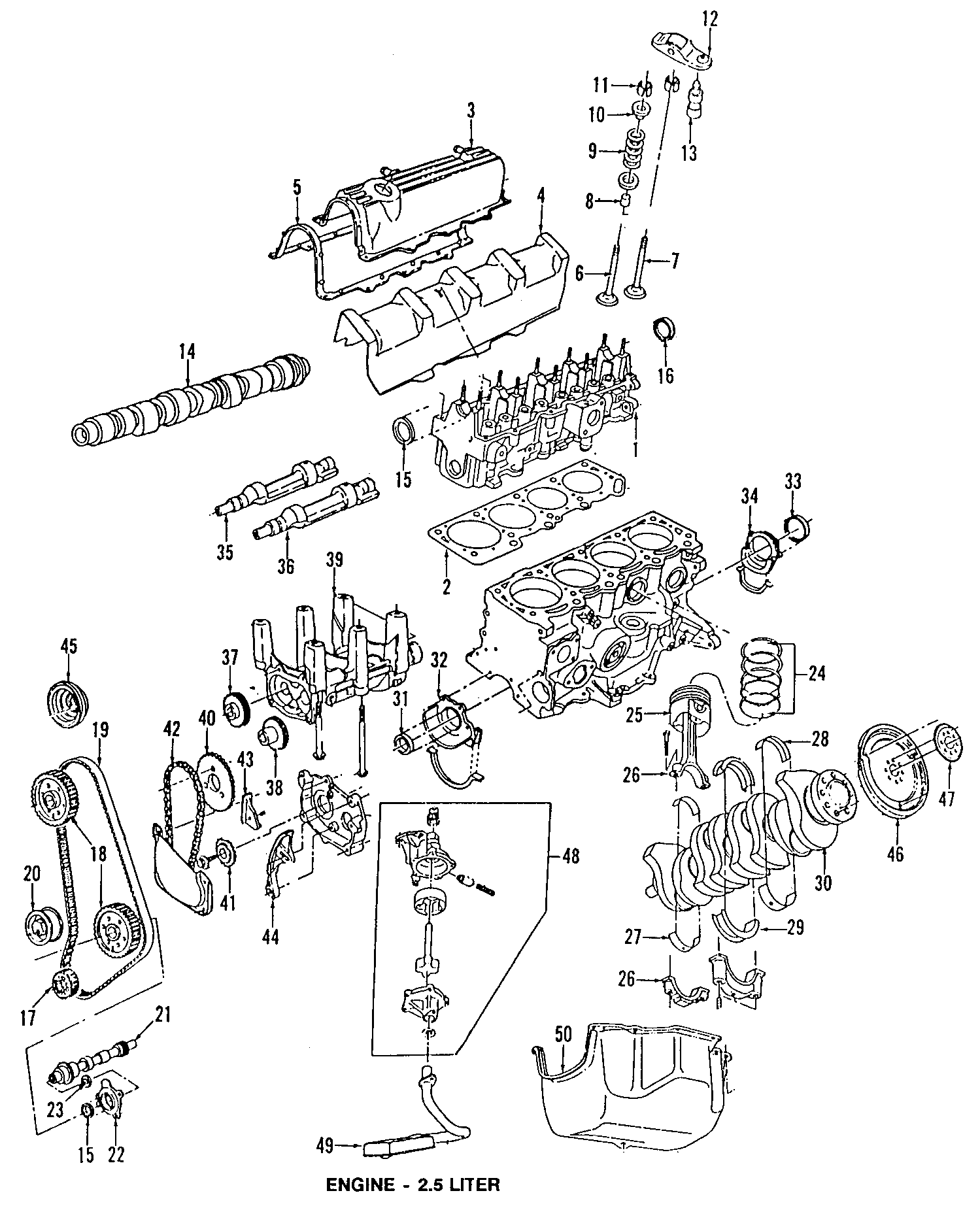 Diagram CAMSHAFT & TIMING. CRANKSHAFT & BEARINGS. CYLINDER HEAD & VALVES. LUBRICATION. MOUNTS. PISTONS. RINGS & BEARINGS. for your Dodge Mini Ram  