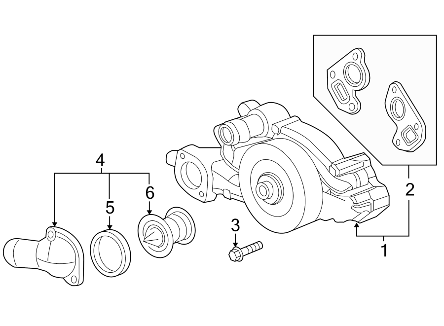 Diagram WATER PUMP. for your 2013 Chevrolet Equinox   