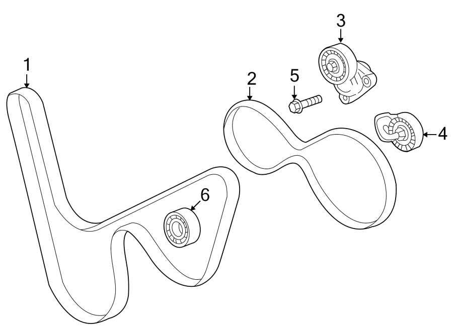 Diagram BELTS & PULLEYS. for your Chevrolet