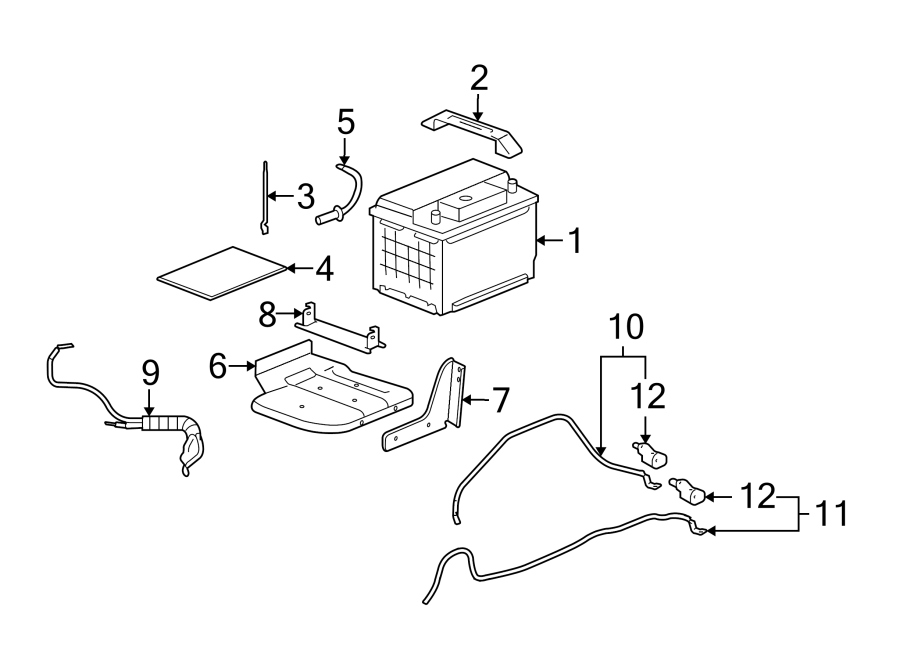 Diagram Battery. for your 2005 Chevrolet Uplander    