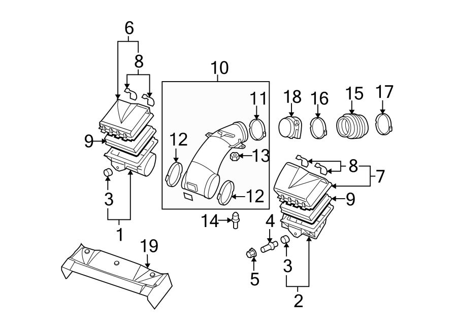 Diagram AIR CLEANER. for your 2007 GMC Sierra 1500 Classic SLT Extended Cab Pickup 6.0L Vortec V8 A/T 4WD 