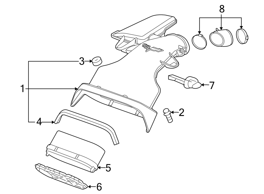 Diagram AIR CLEANER. for your 2020 Chevrolet Spark 1.4L Ecotec CVT ACTIV Hatchback 