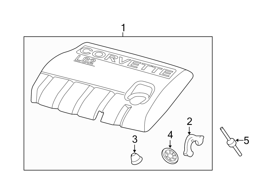 Diagram ENGINE APPEARANCE COVER. for your 2023 Chevrolet Camaro  ZL1 Convertible 