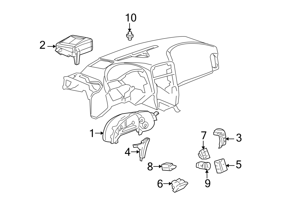 9INSTRUMENT PANEL. CLUSTER & SWITCHES.https://images.simplepart.com/images/parts/motor/fullsize/CF05280.png