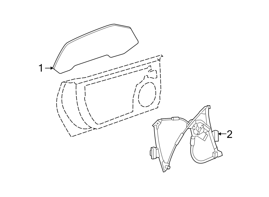 Diagram DOOR. GLASS & HARDWARE. for your 2024 Chevrolet Camaro ZL1 Convertible  