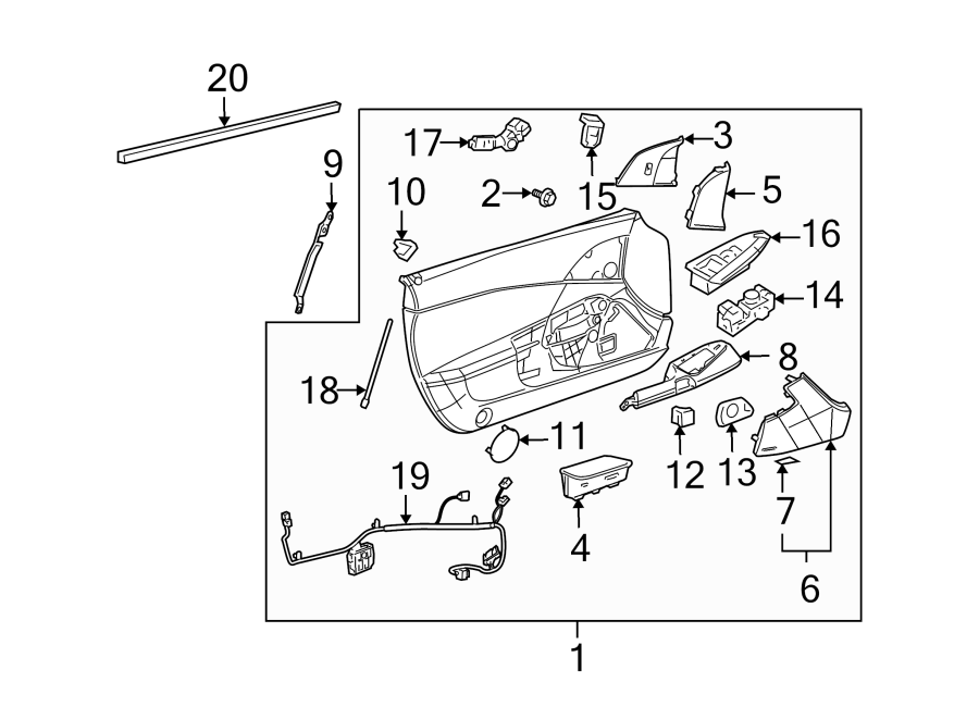 Diagram INTERIOR TRIM. for your 2011 Chevrolet Silverado   