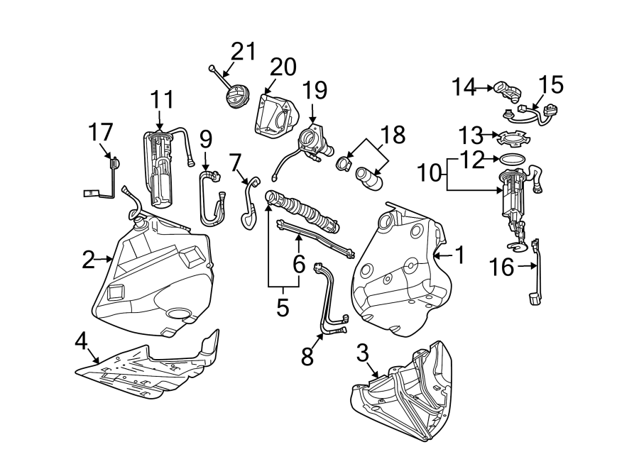 Diagram FUEL SYSTEM COMPONENTS. for your 2013 Chevrolet Corvette   