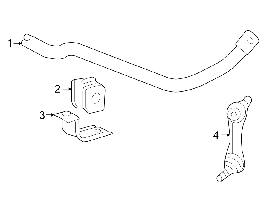 REAR SUSPENSION. STABILIZER BAR & COMPONENTS.