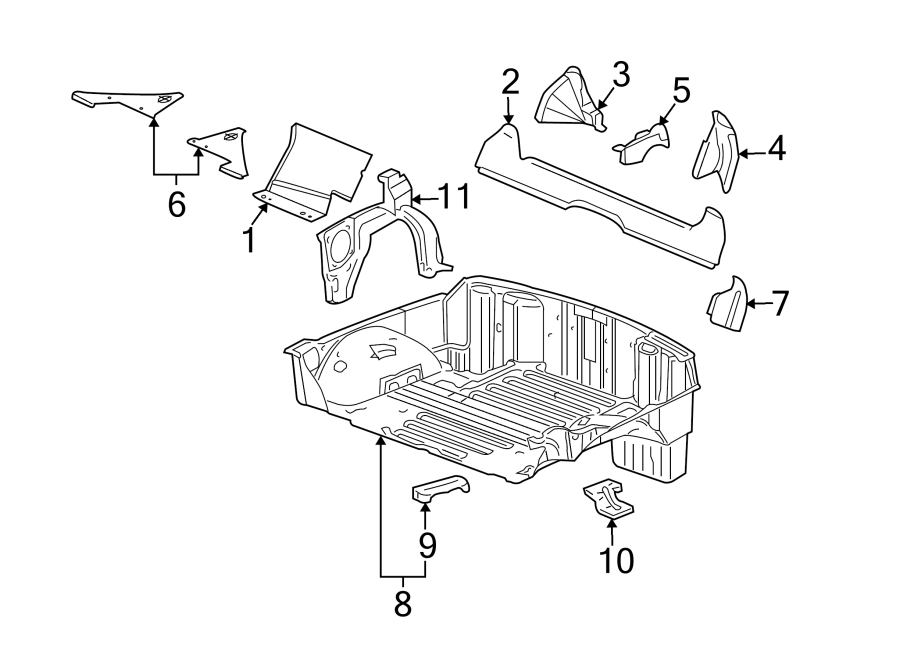 9Rear body & floor. Floor & rails.https://images.simplepart.com/images/parts/motor/fullsize/CF05480.png