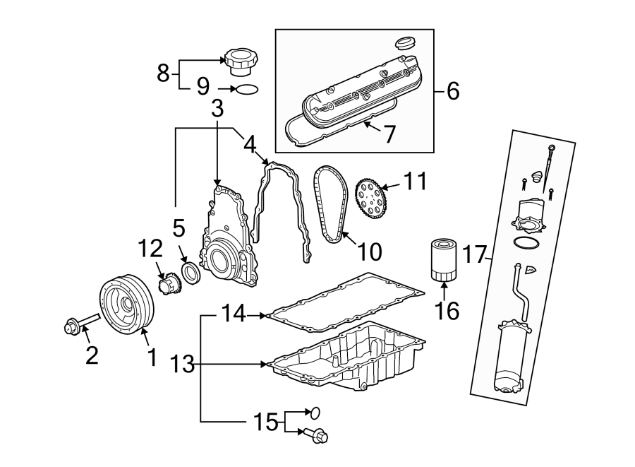 Diagram ENGINE PARTS. for your 2013 Chevrolet