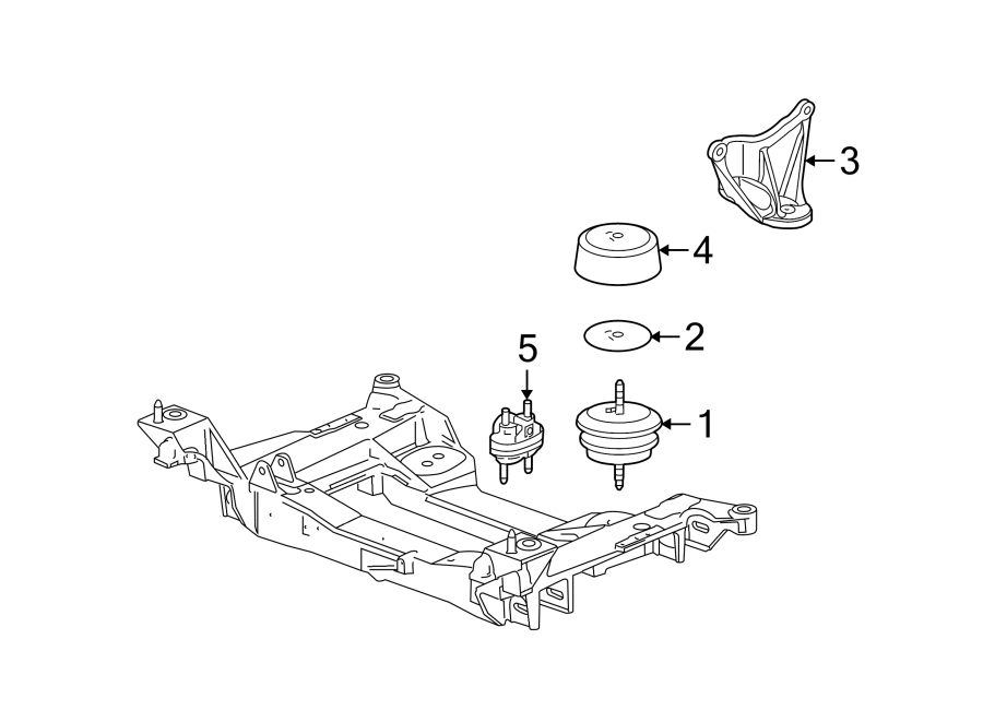 Diagram ENGINE & TRANS MOUNTING. for your 2011 GMC Sierra 2500 HD 6.0L Vortec V8 FLEX A/T 4WD SLT Crew Cab Pickup 