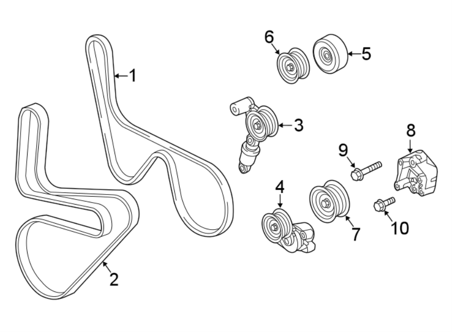 Diagram BELTS & PULLEYS. for your 2017 Chevrolet Camaro  SS Convertible 