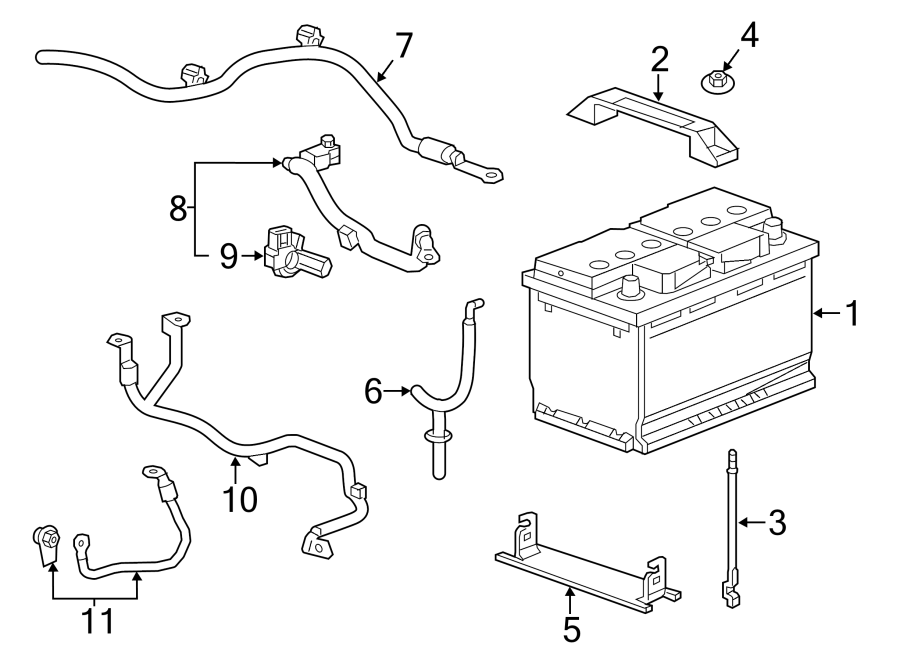 Diagram BATTERY. for your 2015 GMC Sierra 2500 HD 6.6L Duramax V8 DIESEL A/T 4WD SLE Standard Cab Pickup Fleetside 