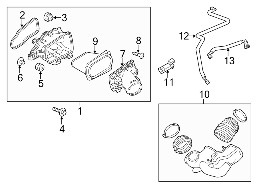 Diagram Air cleaner. for your Chevrolet