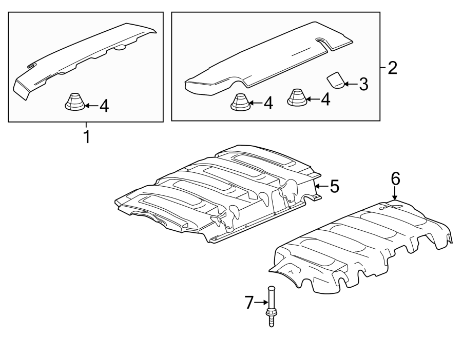 Diagram ENGINE APPEARANCE COVER. for your 2020 Chevrolet Camaro 6.2L V8 A/T LT1 Coupe 