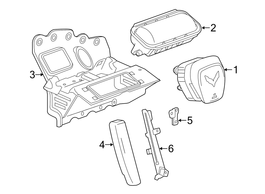 RESTRAINT SYSTEMS. AIR BAG COMPONENTS. Diagram