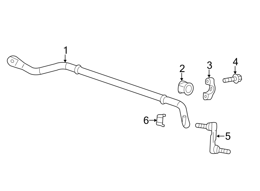 REAR SUSPENSION. STABILIZER BAR & COMPONENTS.