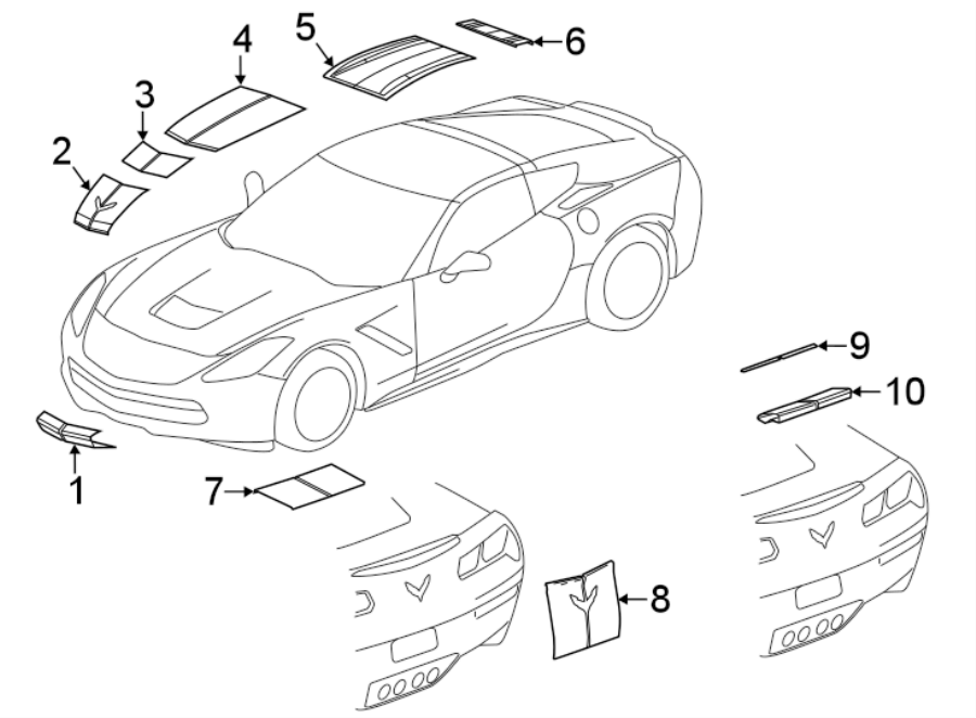 Diagram STRIPE TAPE. for your Chevrolet Equinox  