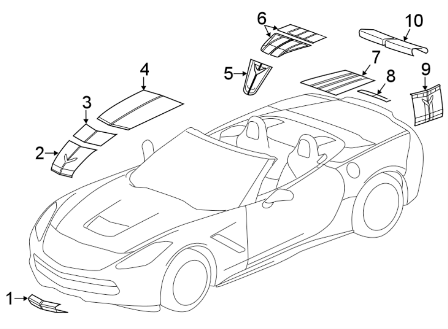 Diagram STRIPE TAPE. for your Chevrolet Equinox  