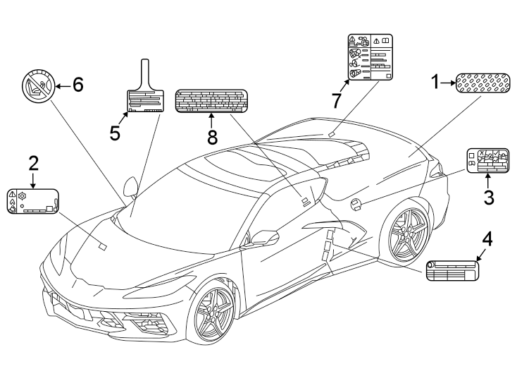 Diagram Information labels. for your 2014 Chevrolet Silverado   