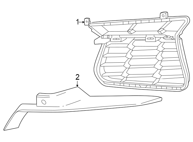 Chevrolet Corvette Grille. W/Z06, carbon flash - 86801628 | McElveen ...