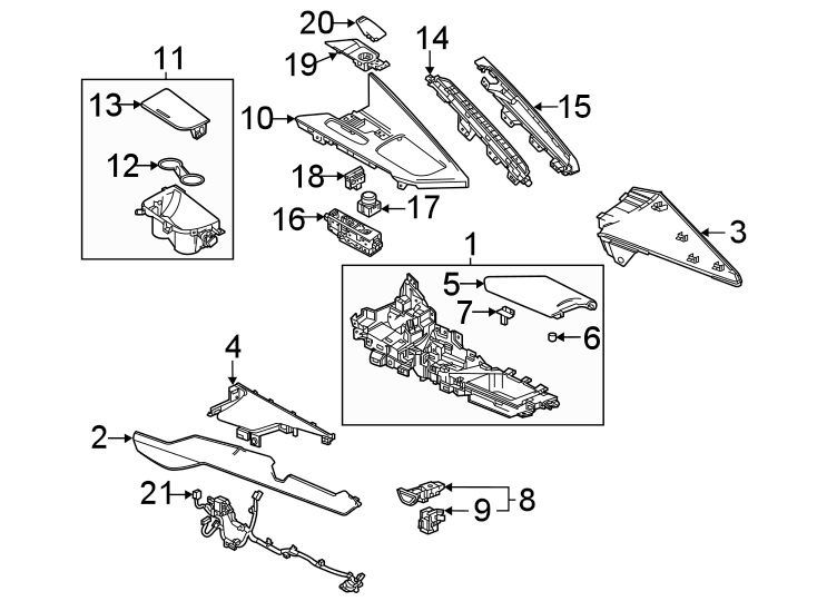 Diagram Center console. for your 1998 Buick Century   