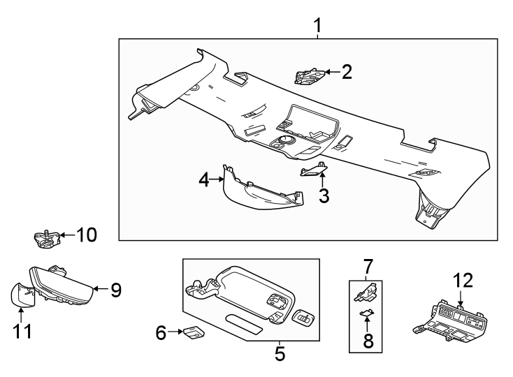 5Roof. Interior trim.https://images.simplepart.com/images/parts/motor/fullsize/CF20432.png