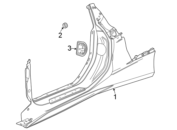 Diagram Pillars. Rocker & floor. Aperture panel. for your 1999 Pontiac Grand Prix   