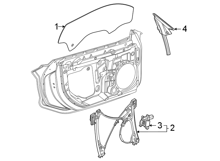 Diagram Door. Glass & hardware. for your 2022 Chevrolet Spark   